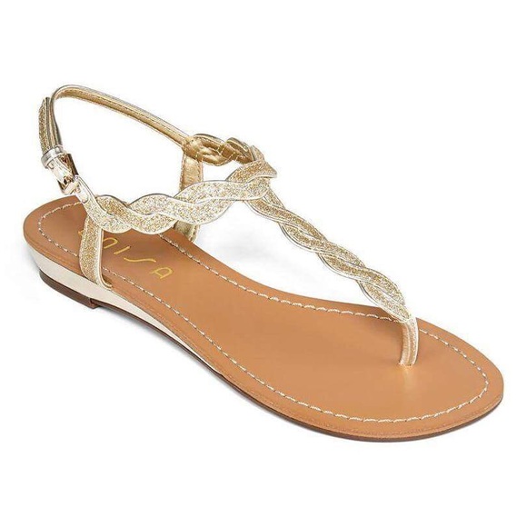 unisa gold sandals